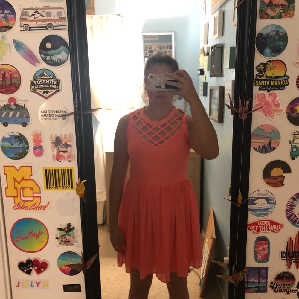 Hot pink dress